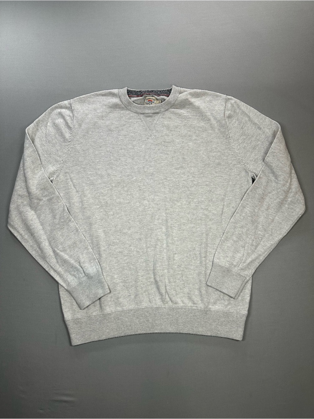 Faherty Cotton-Cashmere Blend Crewneck Lightweight Sweater - Fits Mens Medium